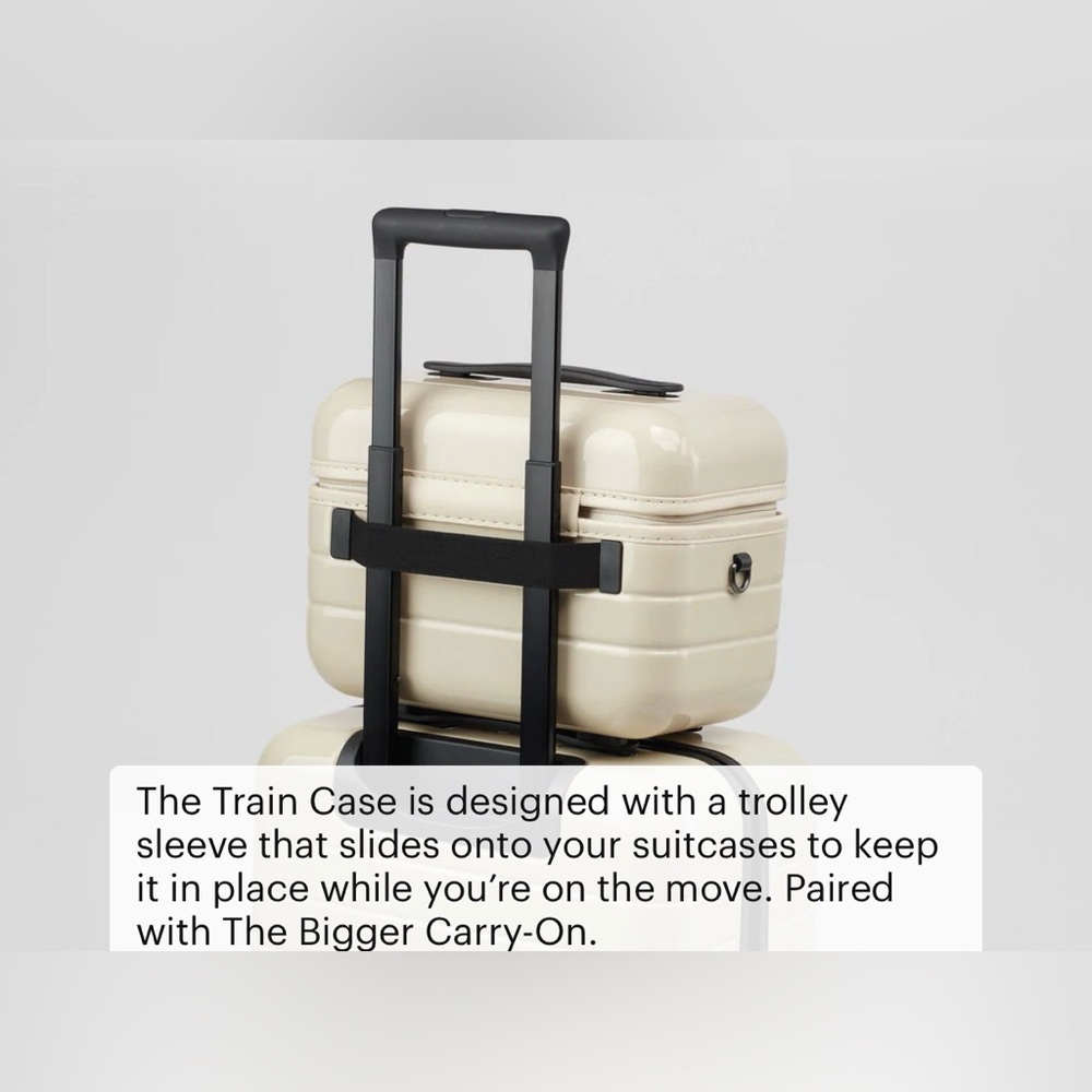 AWAY The Train Case in Salt White (Gloss)-NWT-No box, dust cover only. - Picture 5 of 12
